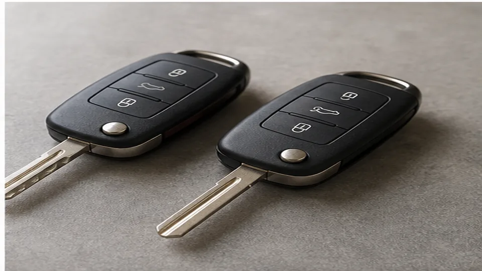 Editorial image of vehicle key and lock details for spare car keys planning in Atherton