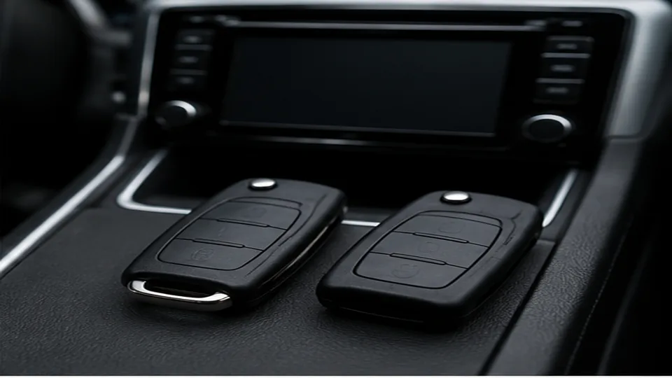 Editorial image of vehicle key and lock details for key fob programming planning in Atherton