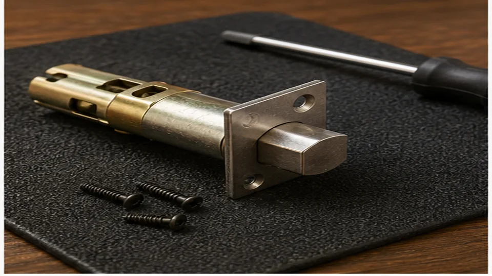Editorial image of residential door lock hardware and keys for lock repair planning in Atherton