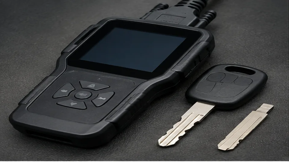 Editorial image of vehicle key and lock details for transponder key programming planning in Atherton